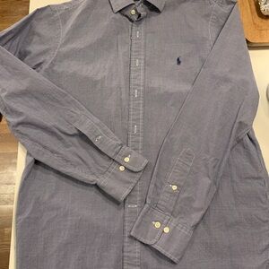 Polo by Ralph Lauren Men's Blue Checkered Shirt